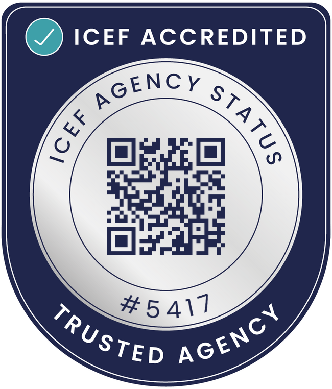 ICEF Accredited Agency badge
